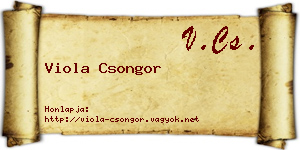 Viola Csongor névjegykártya